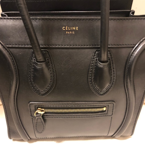 SOLD Celine Black Micro Luggage Tote - Picture 3 of 8
